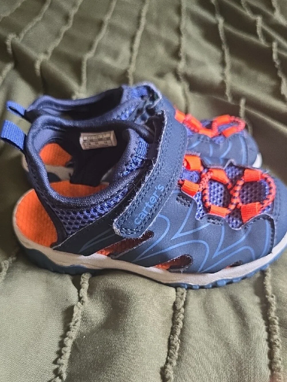 Carter's Navy and Orange Toddler Athletic Sneakers